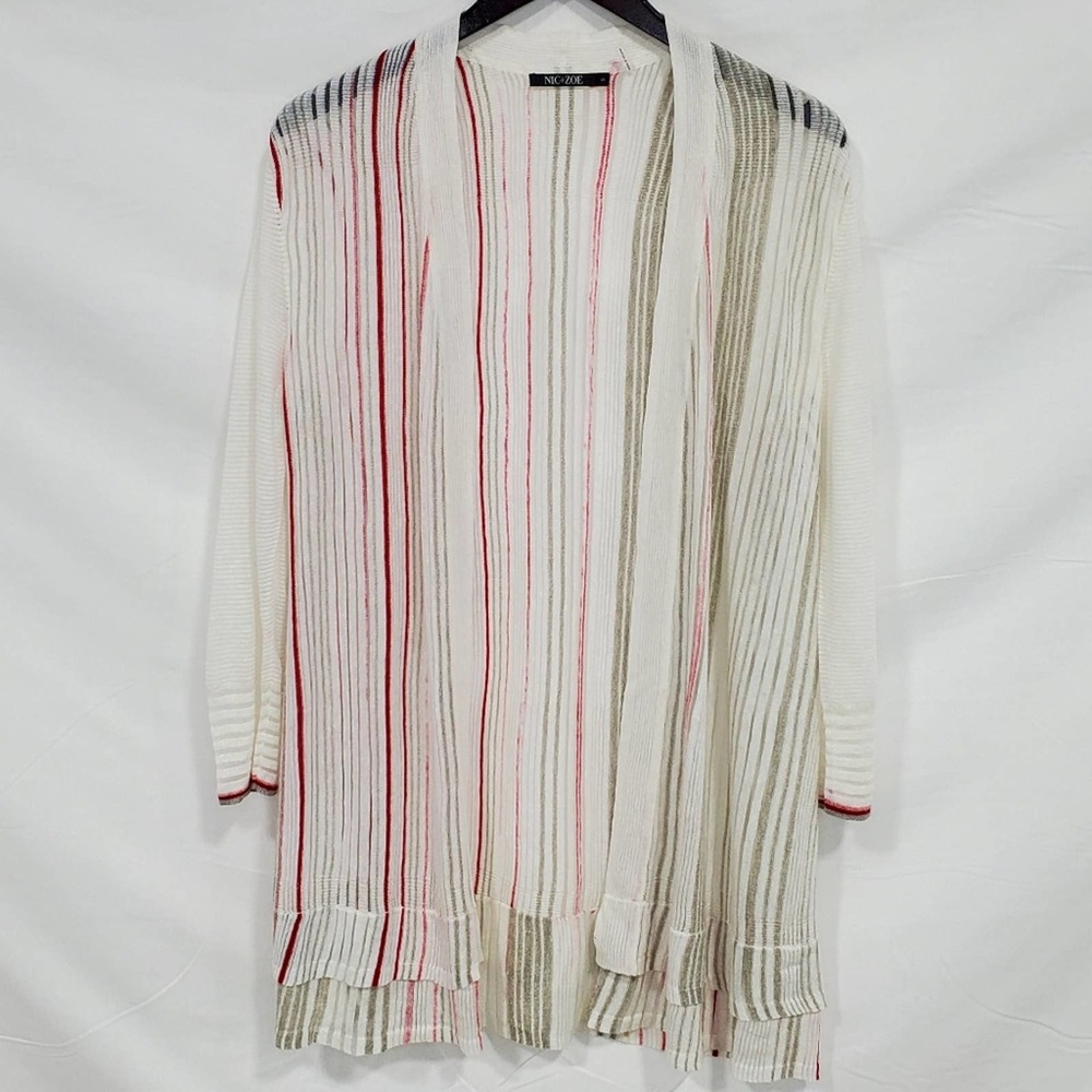 Nic+Zoe Open Front Long Sleeve Cardigan